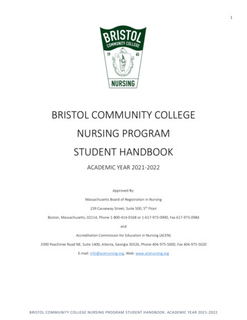 Bristol Community College Nursing Program Student Handbook: Academic .