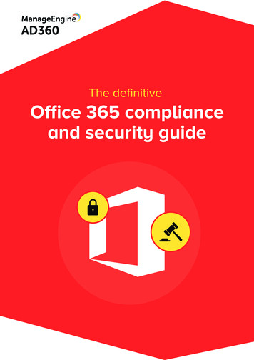 The Deﬁnitive Ofﬁce 365 Compliance And Security Guide
