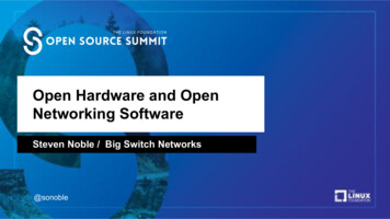 Open Hardware And Open Networking Software - Linux Foundation Events