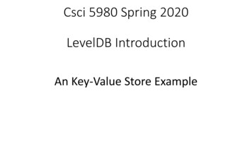 Csci 5980 Spring 2020 LevelDB Introduction - University Of Minnesota