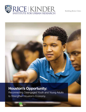 Houston's Opportunity - The Kinder Institute For Urban Research