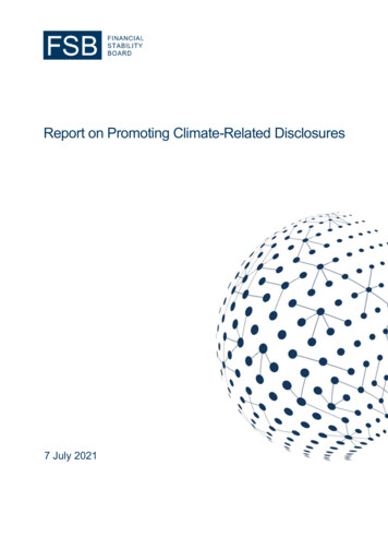 Report On Promoting Climate-related Disclosures - FSB