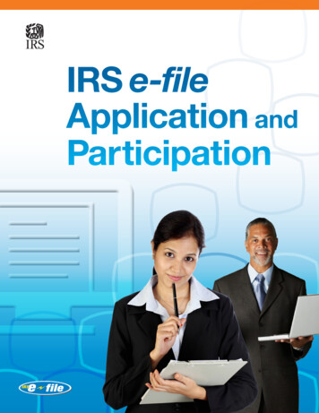 IRS E-file Application Participation