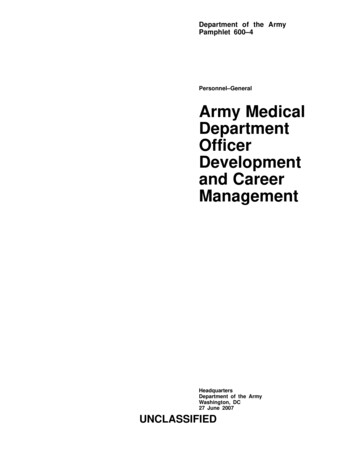 Army Medical Department Officer Development And Career Management - Weebly