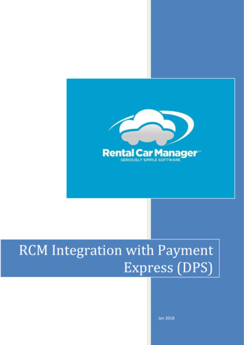RCM Integration With Payment Express (DPS) - Rental Car Manager