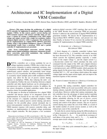 Architecture And IC Implementation Of A Digital VRM Controller - Power .