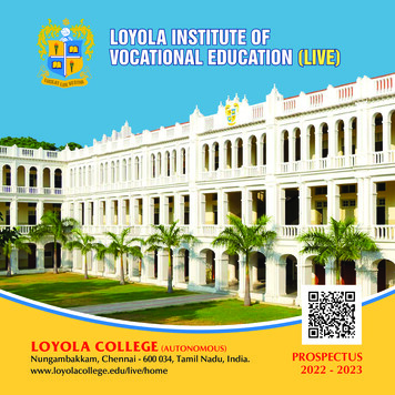 Loyola Institute Of Loyola College Vocational Education (Live) (Autonomous)