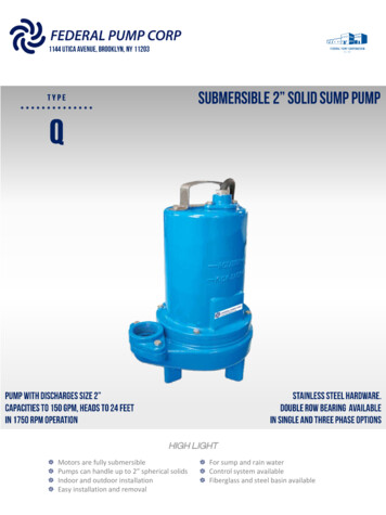 Submersible Solid Sump Pump