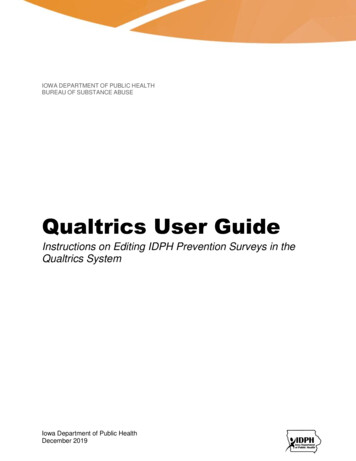 Qualtrics User Guide - Iowa Department Of Public Health