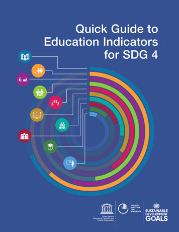 Quick Guide To Education Indicators For SDG 4 - Uisunesco 
