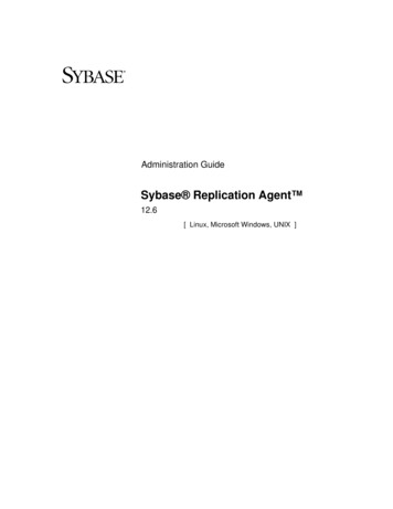 Sybase Replication Agent - SAP