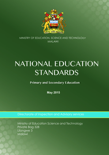 NATIONAL EDUCATION STANDARDS - Csecmalawi 