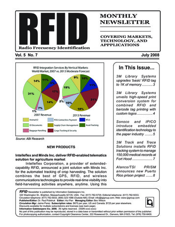 RFID - Telecom Research And Consulting