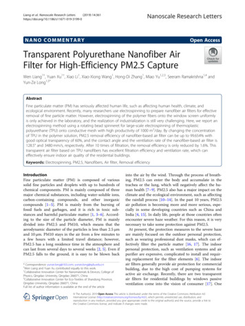 Transparent Polyurethane Nanofiber Air Filter For High-Efficiency PM2.5 .