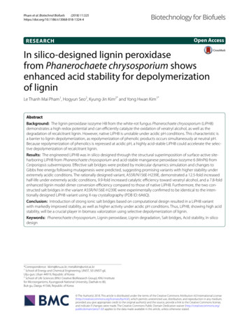 In Silico-designed Lignin Peroxidase From Phanerochaete Chrysosporium .