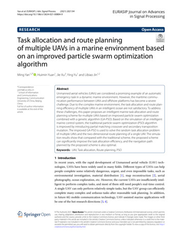 Task Allocation And Route Planning Of Multiple UAVs In A Marine .