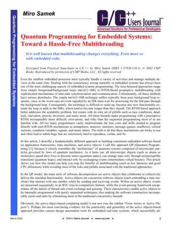 Quantum Programming For Embedded Systems: Toward A Hassle-Free .