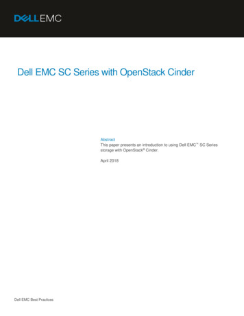 Dell EMC SC Series With OpenStack Cinder
