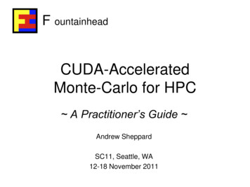 CUDA-Accelerated Monte-Carlo For HPC - Nvidia