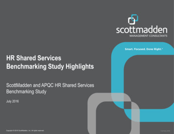 HR Shared Services Benchmarking Study Highlights