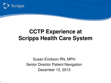 CCTP Experience At Scripps Health Care System