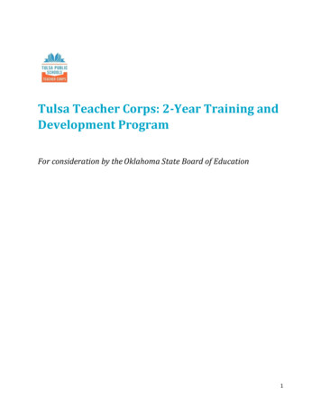 Tulsa Teacher Corps: 2-Year Training And Development Program