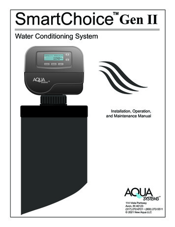 SmartChoice Gen II Water Softener Owners Manual