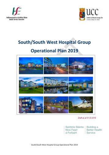 South/South West Hospital Group Operational Plan 2019