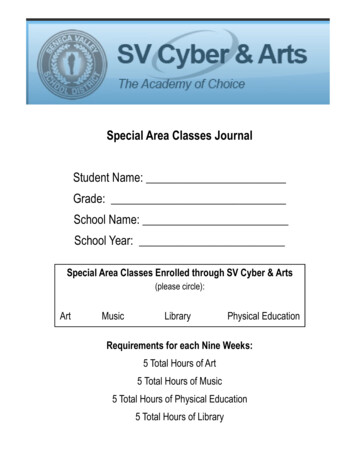Special Area Classes Journal