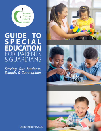 Guide To Special Education - Toronto District School Board