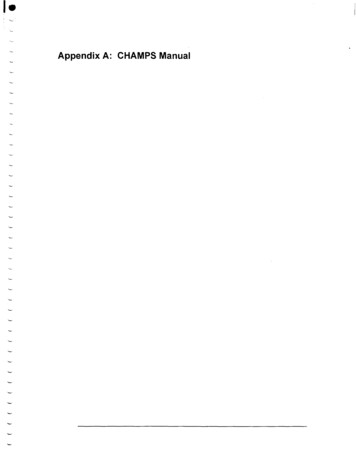 .- Appendix A: CHAMPS Manual - US EPA