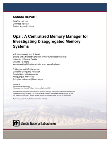 Opal: A Centralized Memory Manager For Investigating Disaggregated .