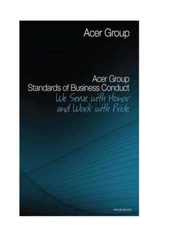 Acer Group Standards Of Business Conduct