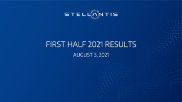 FIRST HALF 2021 RESULTS - Stellantis