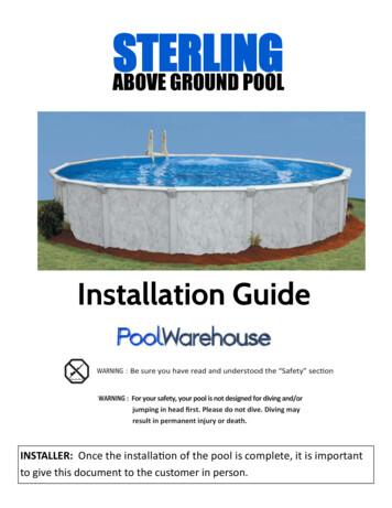Sterling Round Above Ground Pool Installation Guide