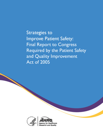 Strategies To Improve Patient Safety - PSO