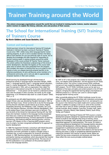  Tttjournal.co.uk V Ol3 2N Th Eac Rin Trainer Training Around The World