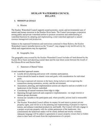 Siuslaw Watershed Council Bylaws