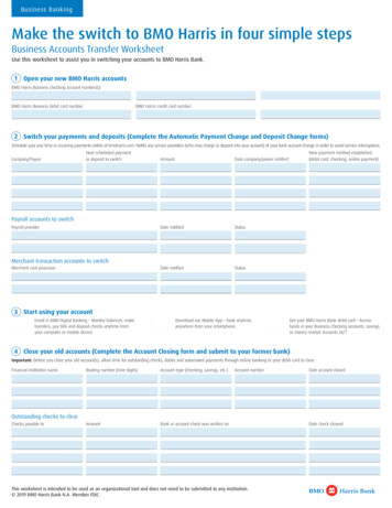 Business Banking Make The Switch To BMO Harris In Four Simple Steps