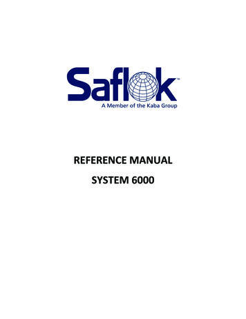 Reference Manual System 6000 - Ilco