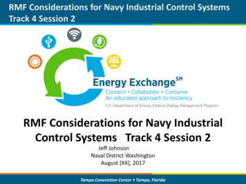 RMF Considerations For Navy Industrial Control . - Energy Exchange