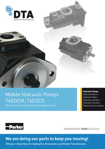 Hydraulic Pumps Mobile Hydraulic Pumps T6EDCM, T6EDCS - Vane Pump