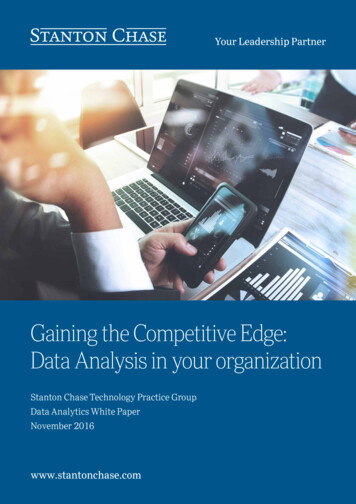 Gaining The Competitive Edge: Data Analysis In Your . - Stanton Chase