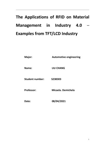 The Applications Of RFID On Material Management In Industry 4.0 .