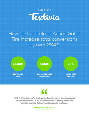 How Textivia Helped Action Gator Tire Increase Total Conversions By .