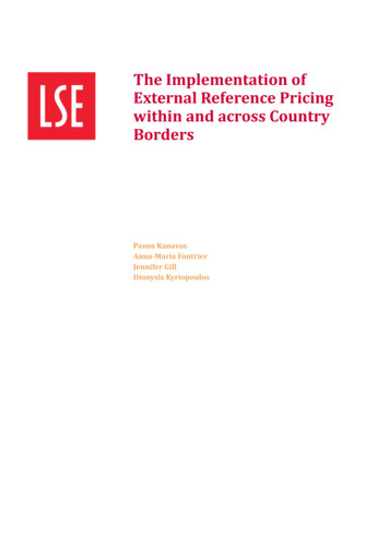 The Implementation Of External Reference Pricing Within And Across .