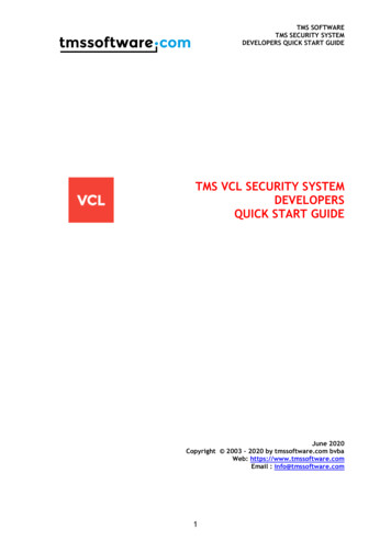 Tms Vcl Security System Developers Quick Start Guide