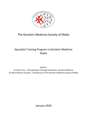 The Geriatric Medicine Society Of Malta - Health