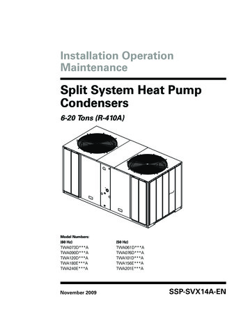 Split System Heat Pump Condensers - Climas Trane