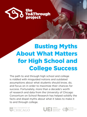Busting Myths About What Matters For High School And College Success